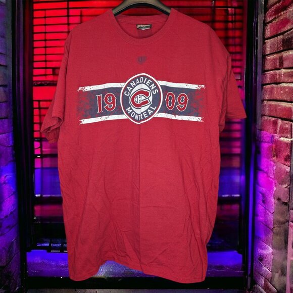Montreal Canadiens 1909 NHL LNH Old Time Hockey Tag T-Shirt - Picture 1 of 5